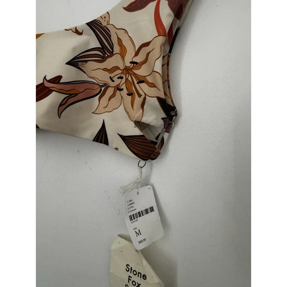 Stone Fox‎ Swim Sumatra Lili Gaze White Floral Bikini Resort Set NWT